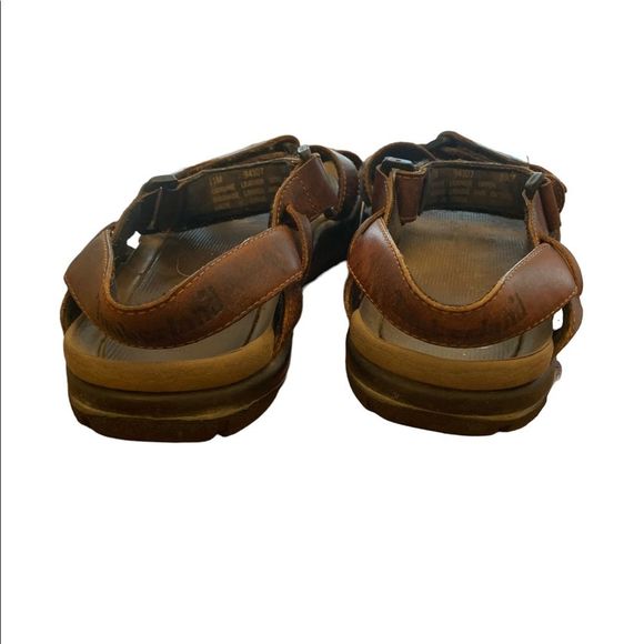 Mens Timberland Leather Strappy Slingback Sandals Brown Size 11M - Picture 6 of 7